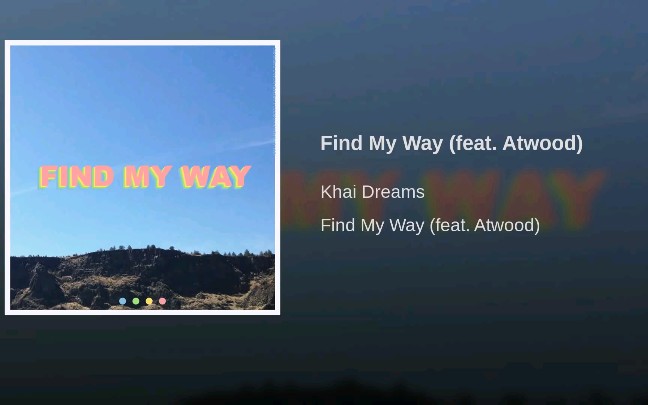 [图]Khai Dreams – Find My Way (ft. Atwood)