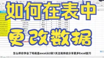 【excel技巧】如何在excel表中更改数据的销量并可以自动变化办工职员必备