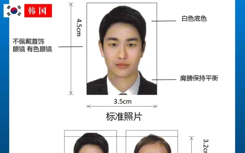 韓國簽證所需材料與照片模板