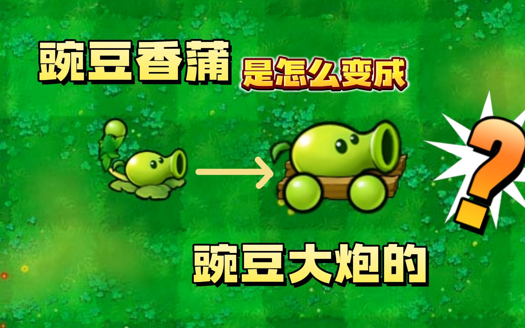 豌豆香蒲是怎么变成豌豆大炮的呢?
