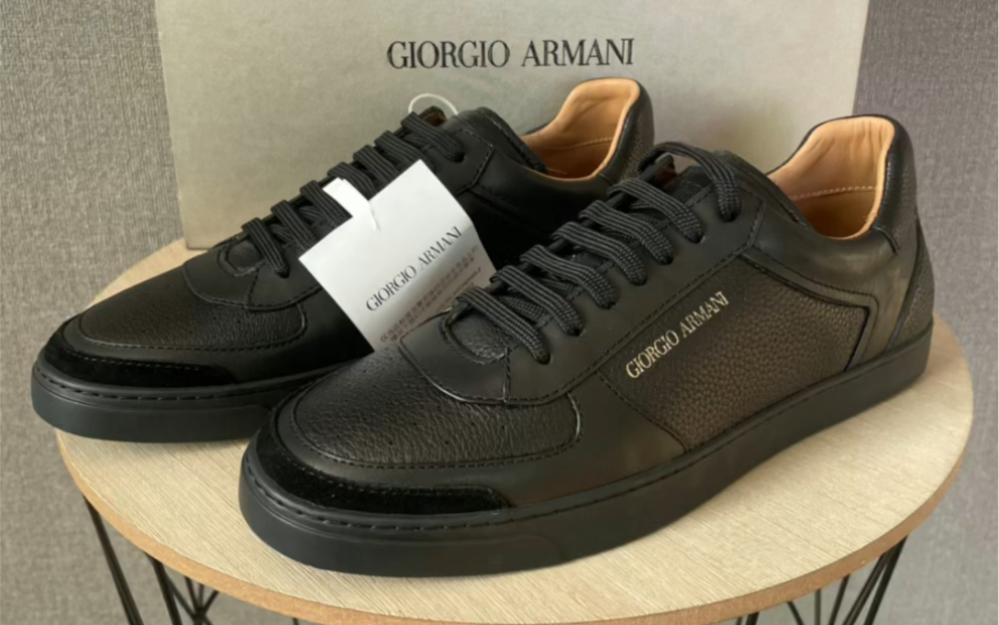 GIORGID ARMANI 乔治阿玛尼男士运动鞋 休闲与正式的结合 上脚自带逼格哔哩哔哩bilibili