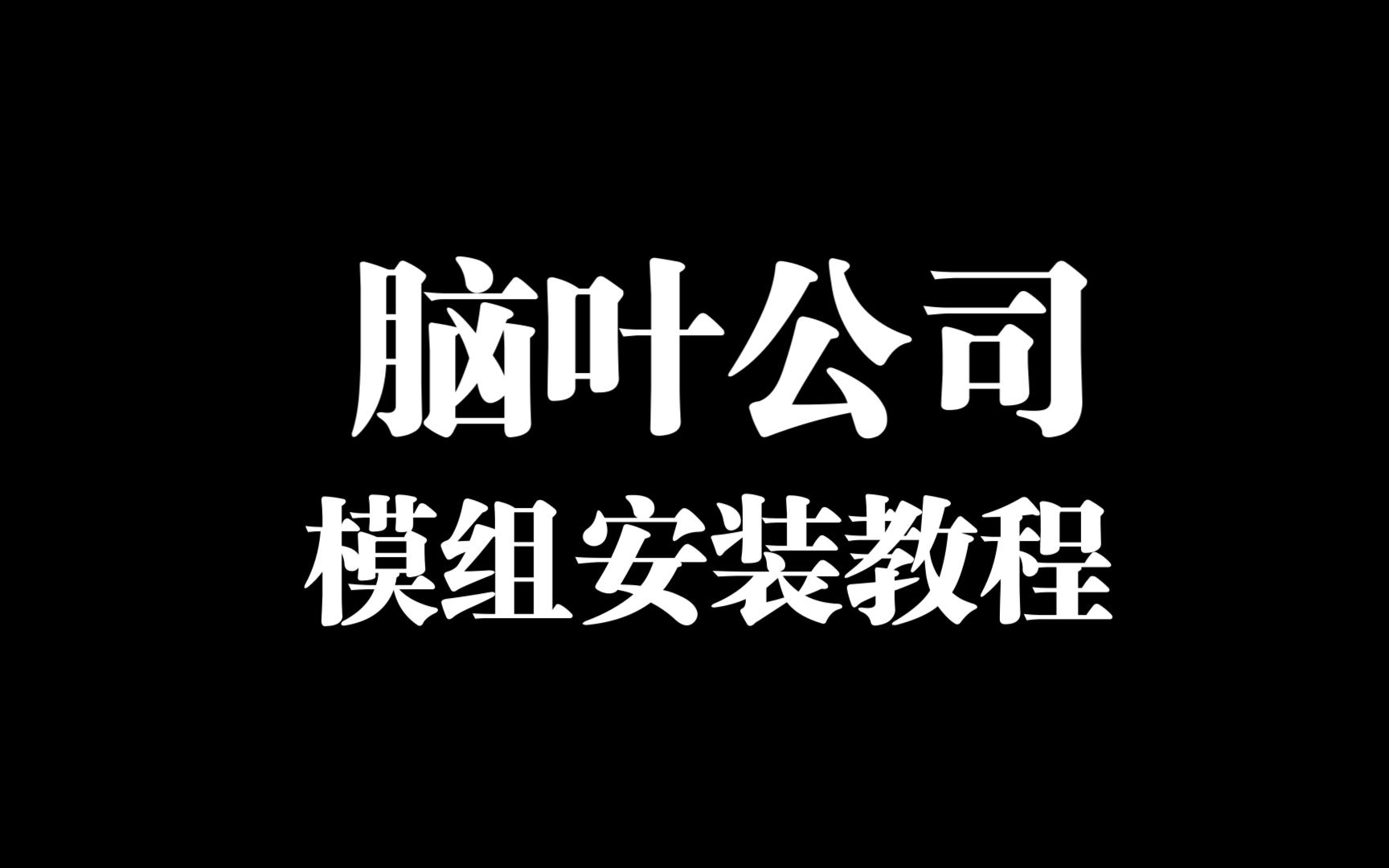 脑叶公司模组安装教程网络游戏热门视频