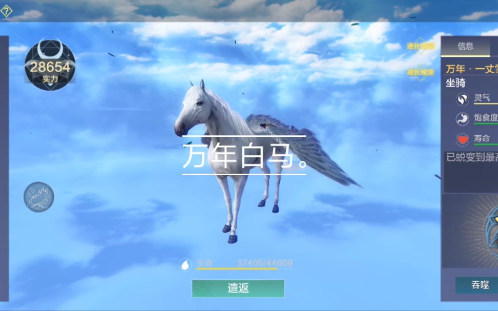 妄想山海第一只万年一丈雪白马