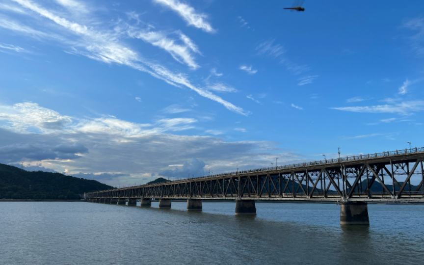 七月的钱塘江大桥 日落