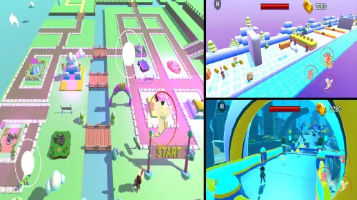 类马里奥3D世界新大厅和多个关卡