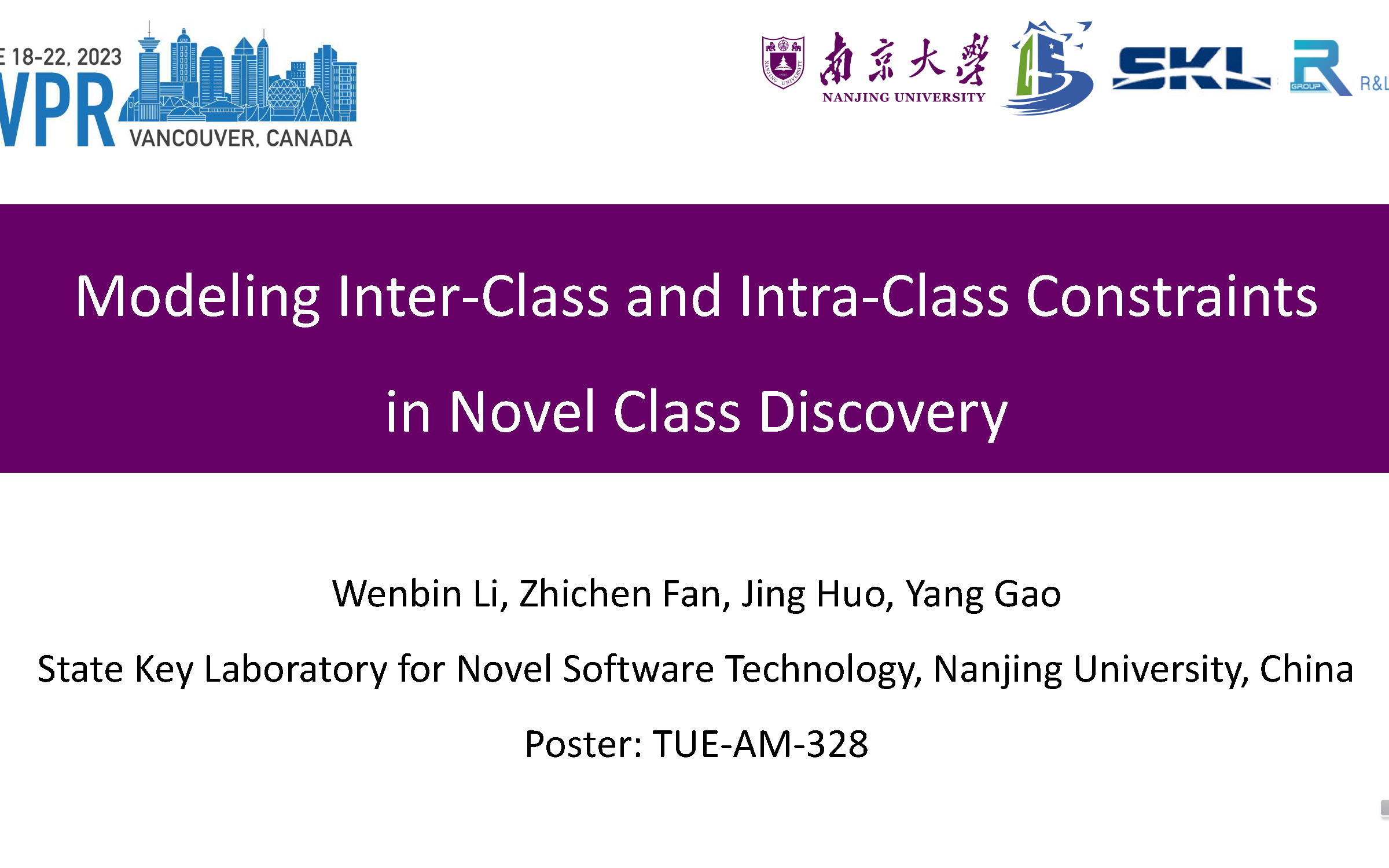 CVPR23 Modeling InterClass and IntraClass Constraints in Novel Class Discovery哔哩哔哩bilibili