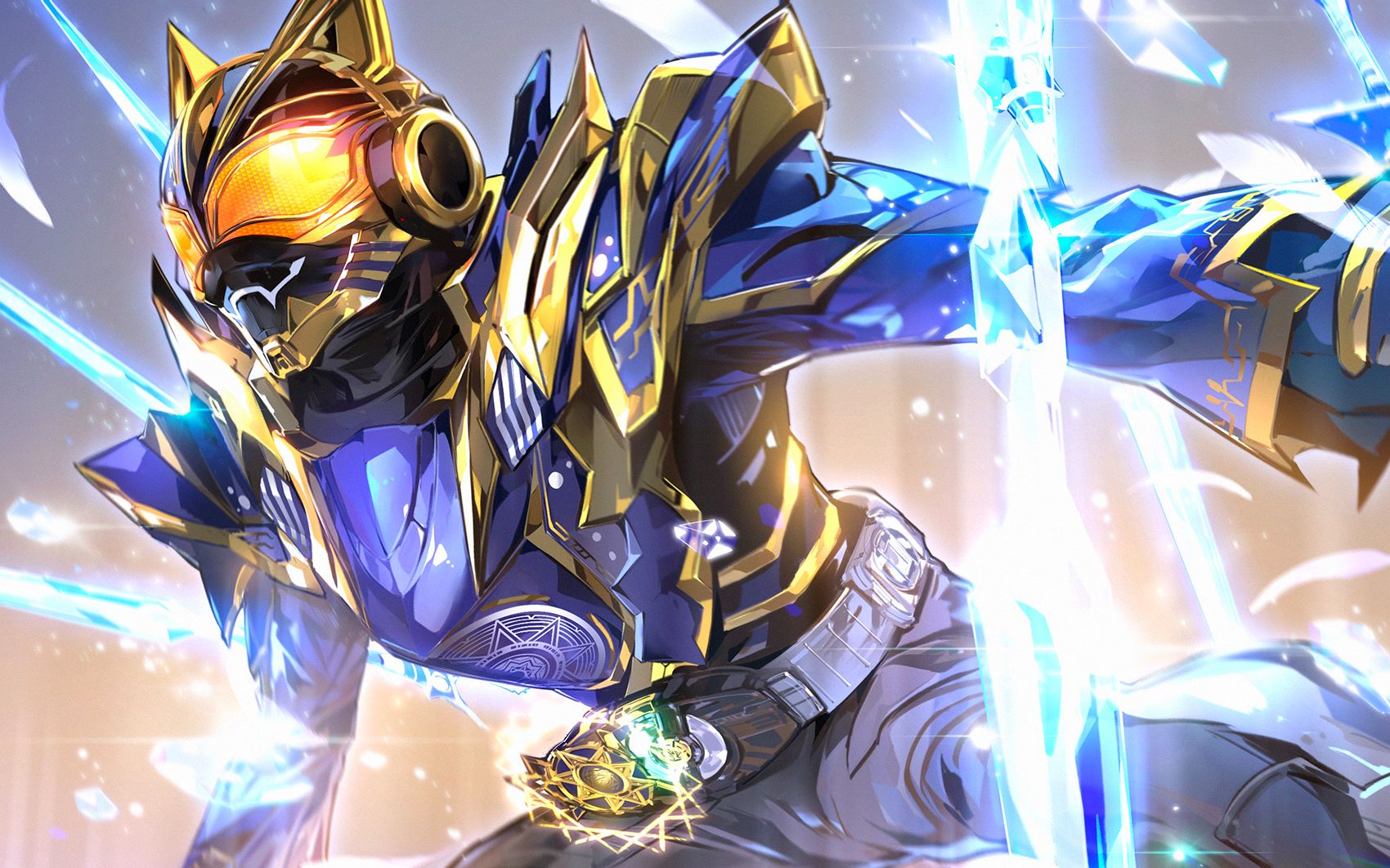 【ipad绘画】假面骑士nago幻想代扣形态,我要开真幻影剑装逼了-erin