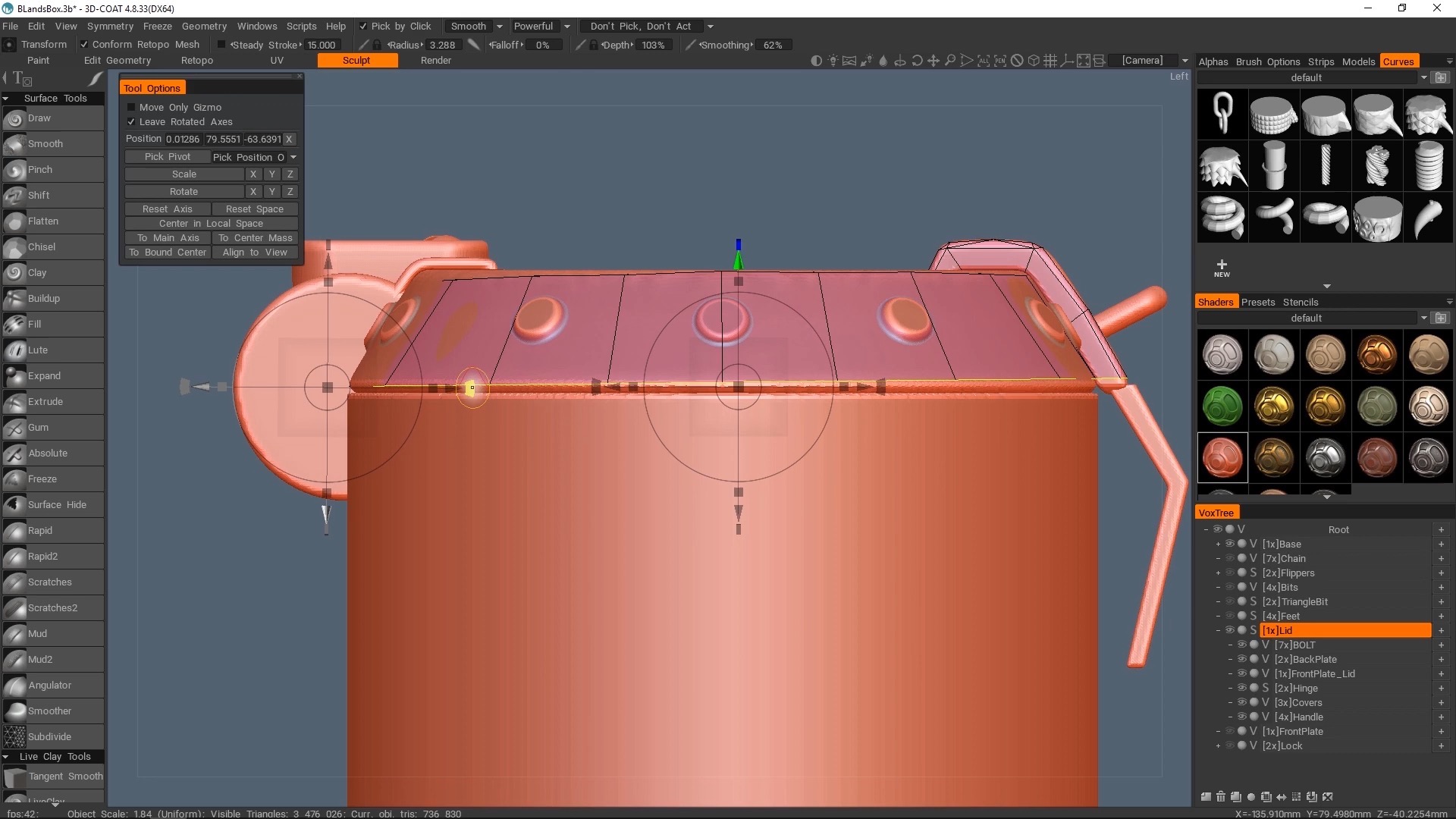 borderlands loot chest꞉ retopology in 3d coat