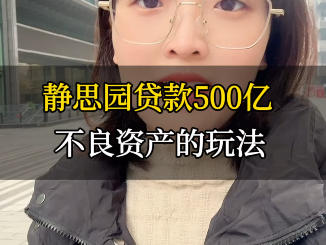 不良资产的玩法,静思园贷款500亿.哔哩哔哩bilibili