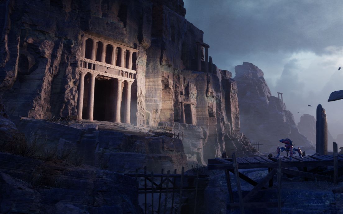 虚幻5ue5场景练习崖壁遗迹d95