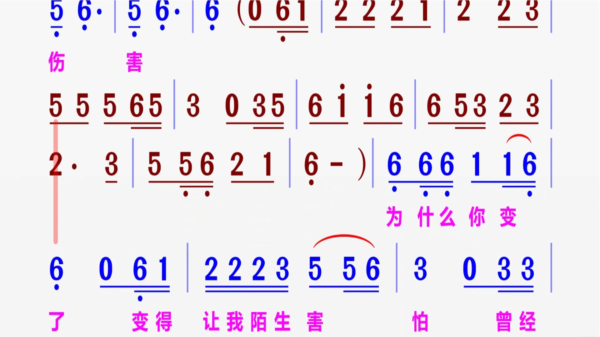 还是从前的你吗动态简谱简谱视唱