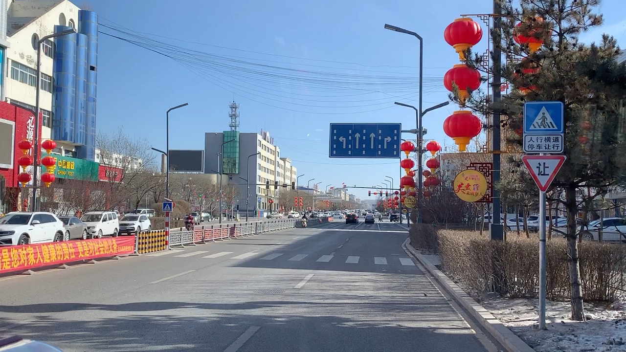 【前方展望】左云县城主干道,云新大街街景.
