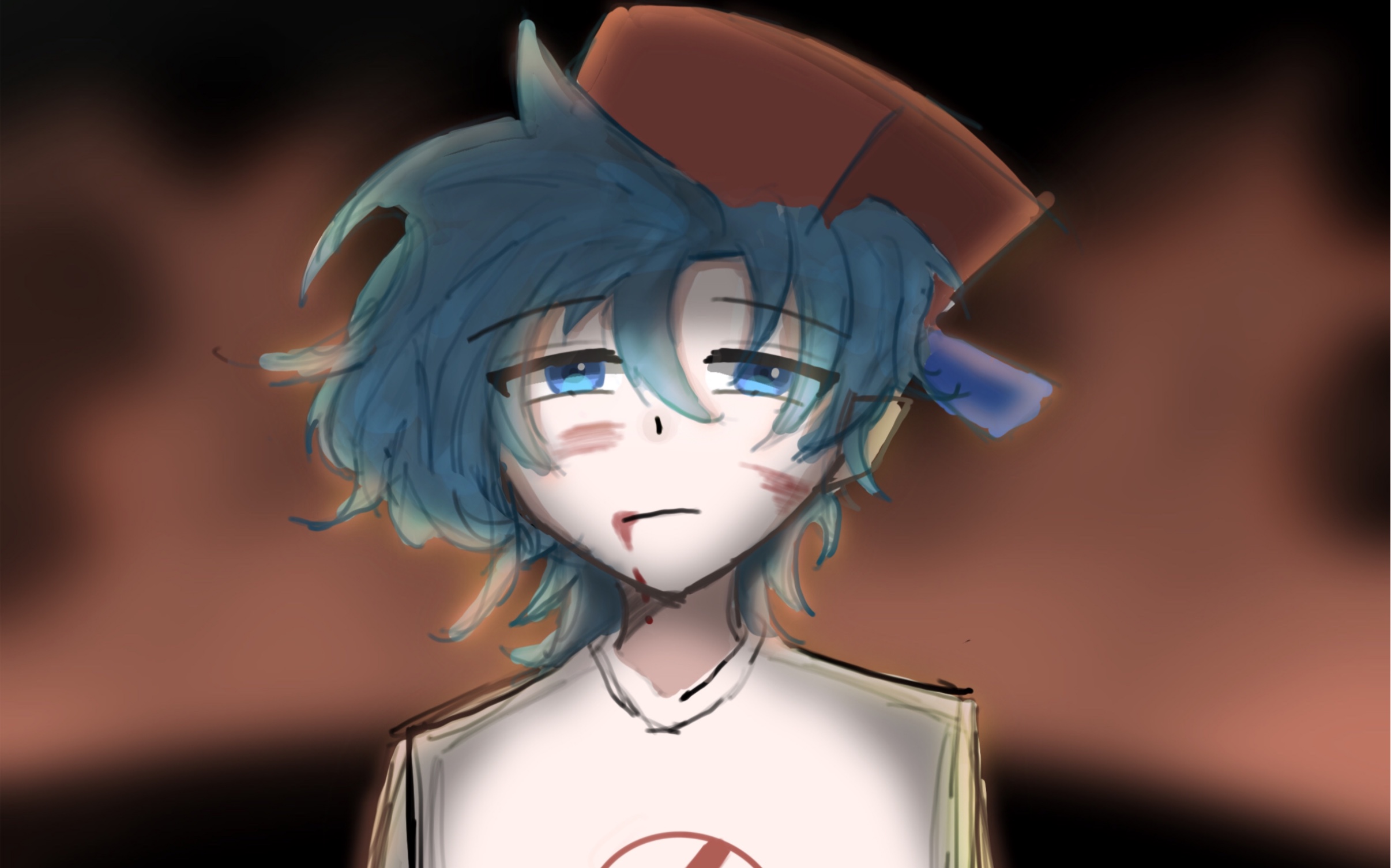 (fnf/短绘画过程)"所以,为什么会迷茫呢,bf先生"