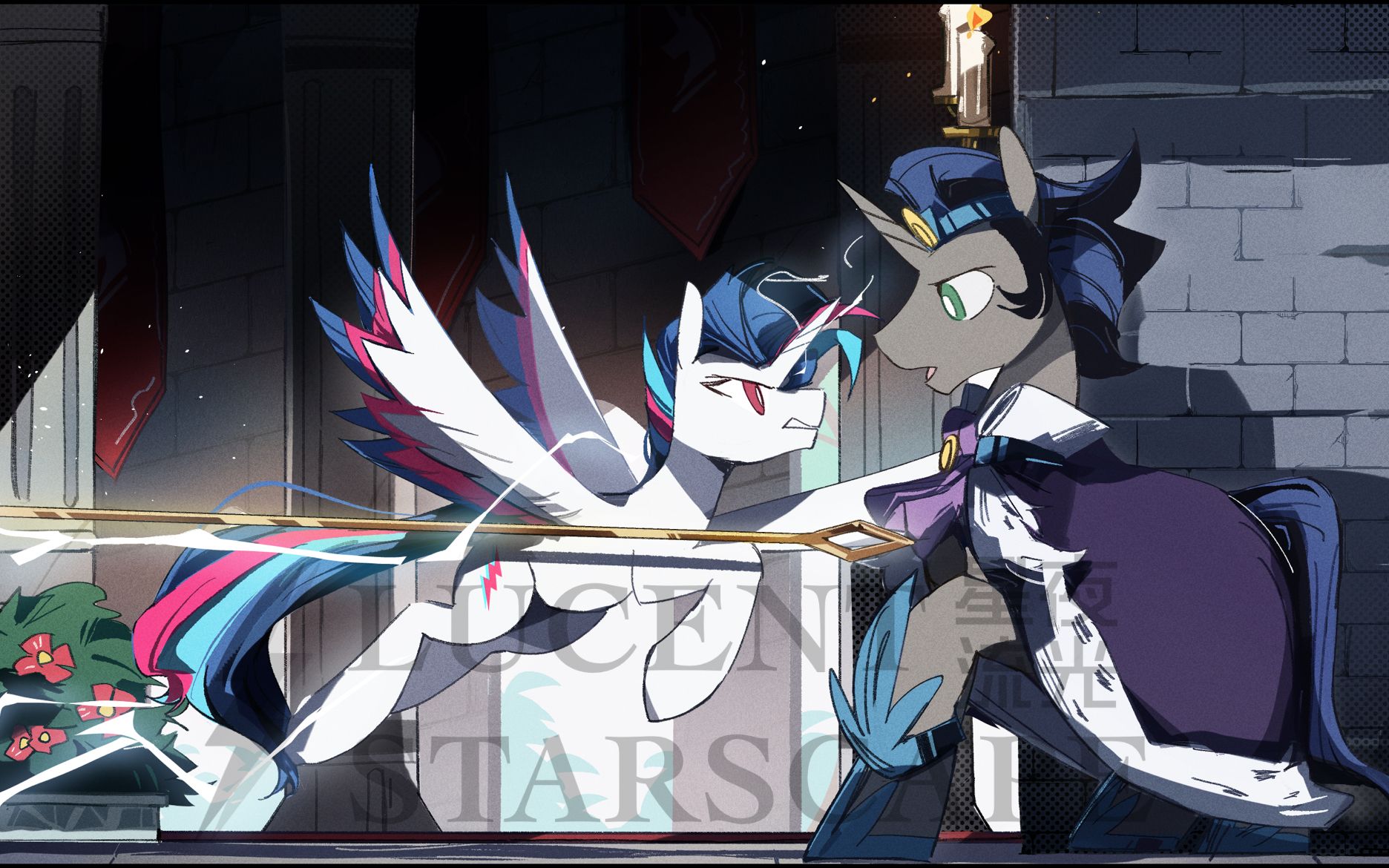 【csp板绘】小马自设和桑伯的互动漫画&生日赠图