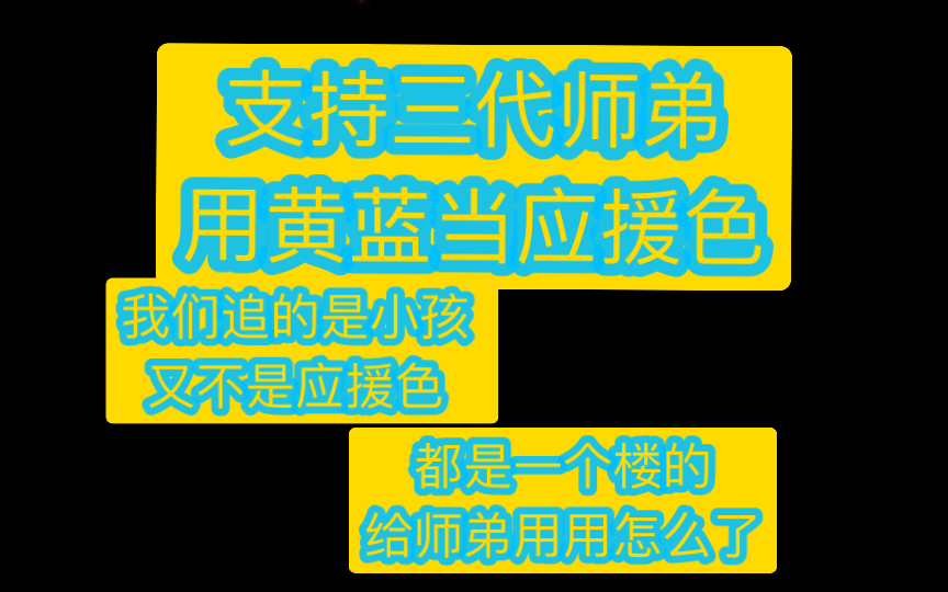 支持三代用黄蓝当应援色哔哩哔哩bilibili