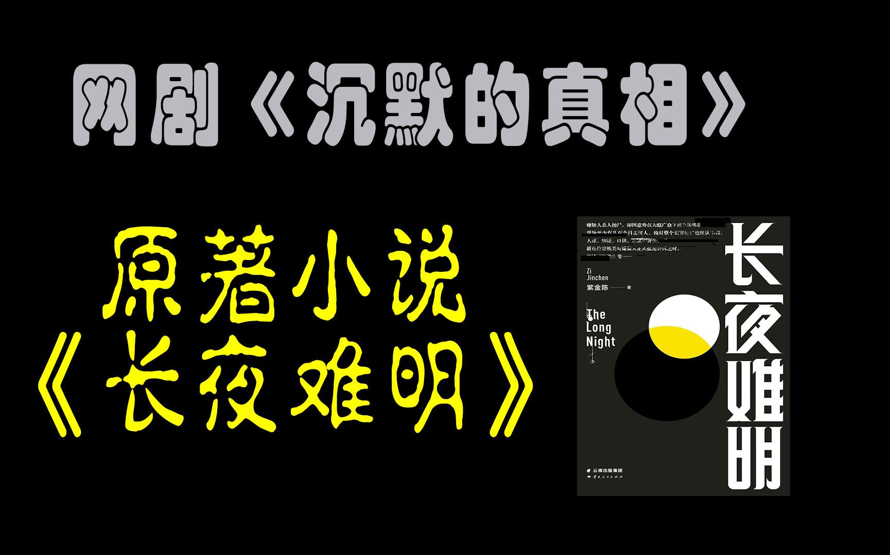 网剧《沉默的真相》原著小说《长夜难明》阅读分享哔哩哔哩bilibili