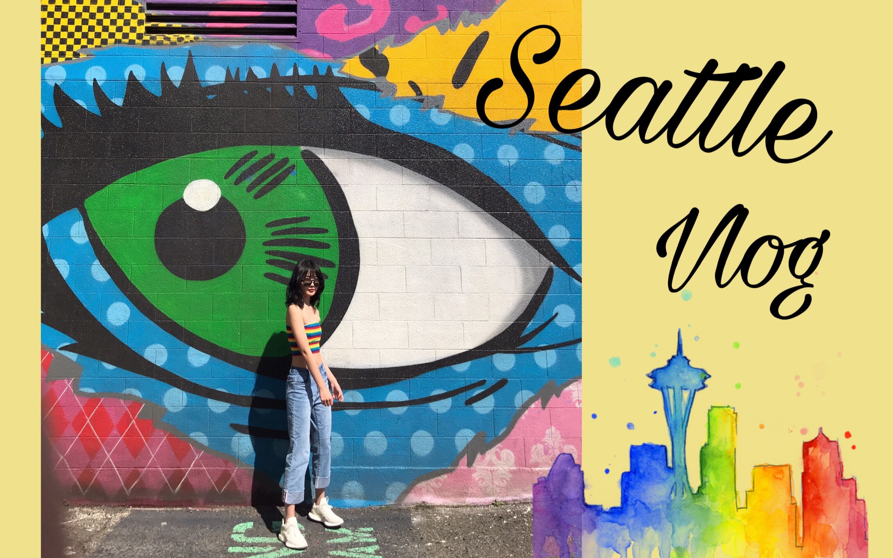 【BEBE】Seattle Vlog/去西雅图玩啦/space needle/派克市场/摩天轮/自驾农场/彩虹斑马线????哔哩哔哩bilibili