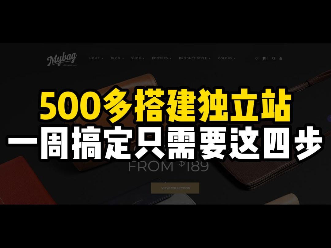 500多搭建独立站,一周搞定只需要这四步哔哩哔哩bilibili