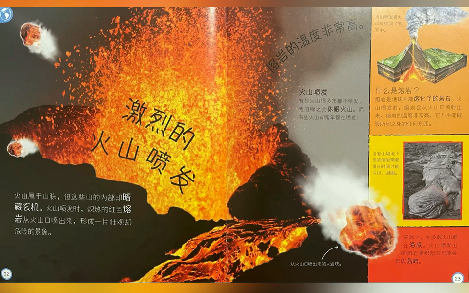 [图]DK幼儿百科《激烈的火山喷发》