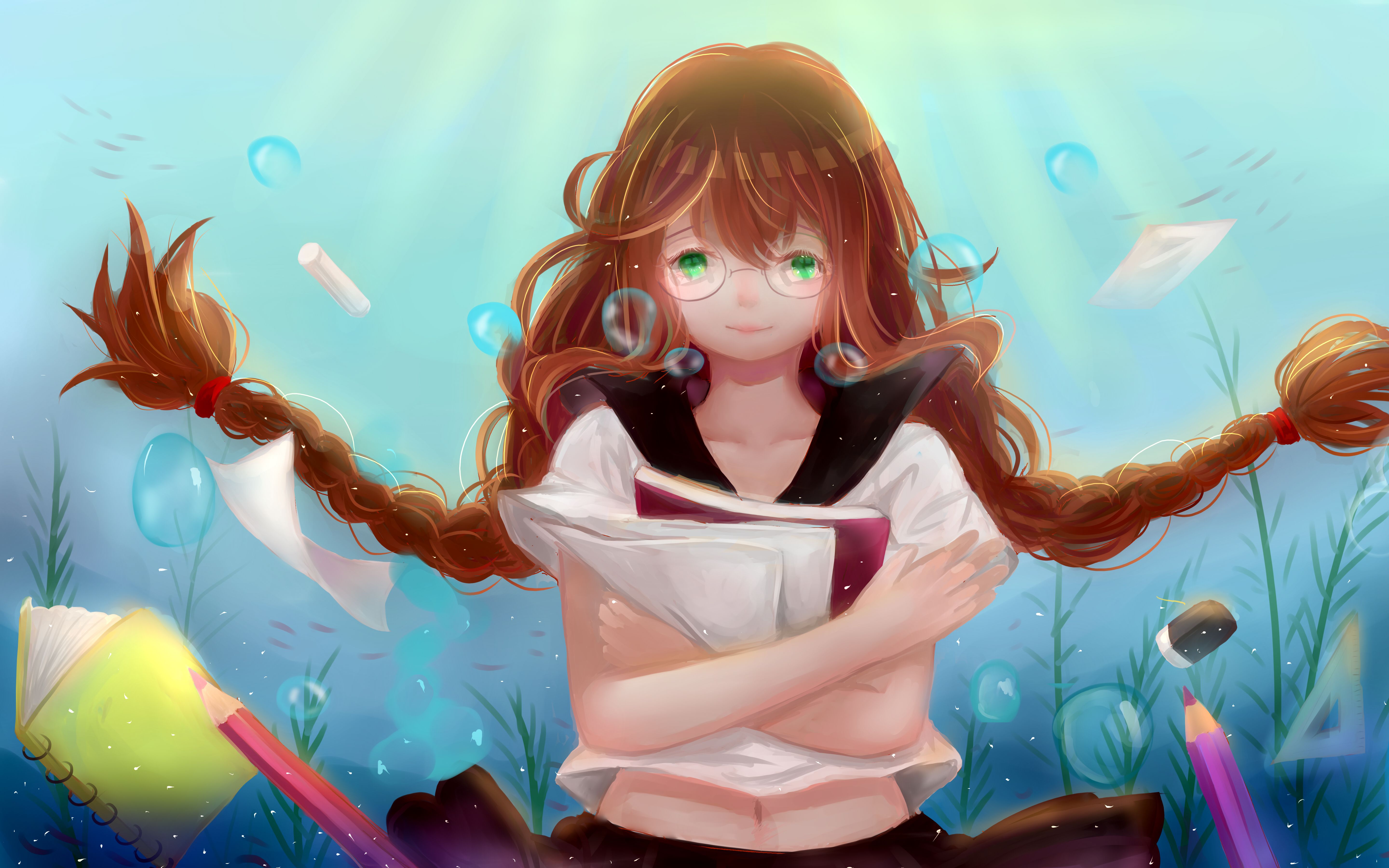 过程水中少女毕业季中考加油高考加油