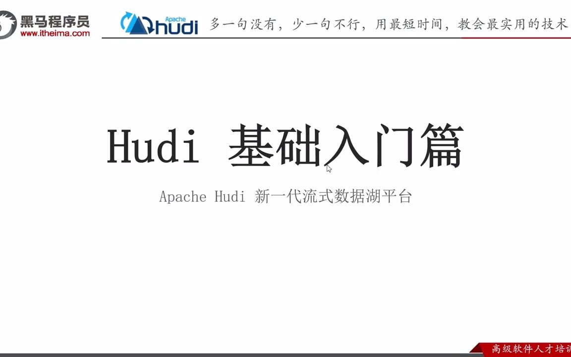 Hudi基础入门篇01Hudi 基础入门篇课程内容大纲和学习  抖音哔哩哔哩bilibili