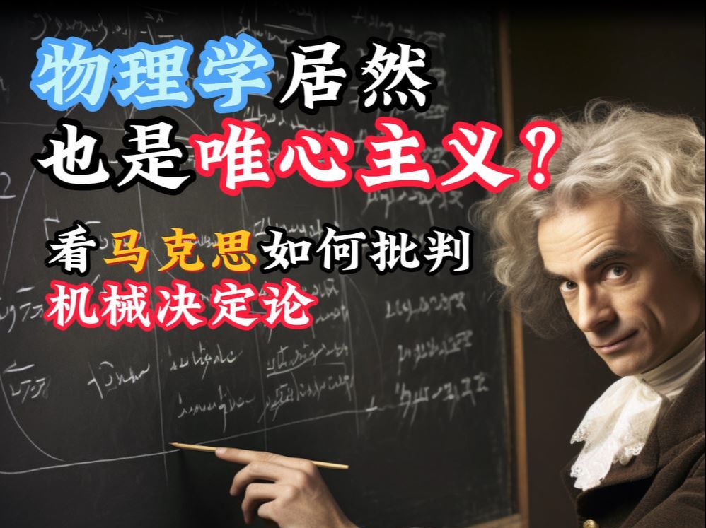 [图]物理学居然是唯心主义？！别再傻傻的分唯物唯心了，都是机械决定论，这条视频，看马克思是如何批判机械唯物主义的？