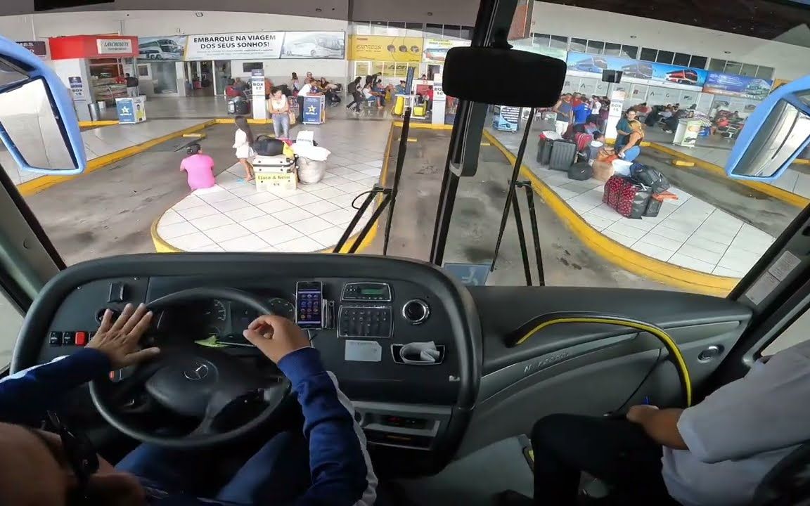在巴西戈亚尼亚的第一视角客车驾驶 | marcopolo 1200