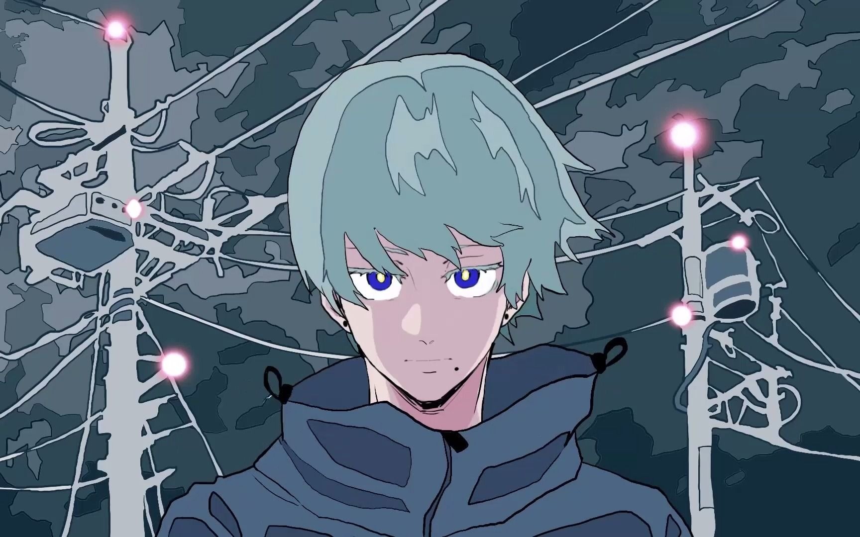 【动画练习】很短的头发飘动循环