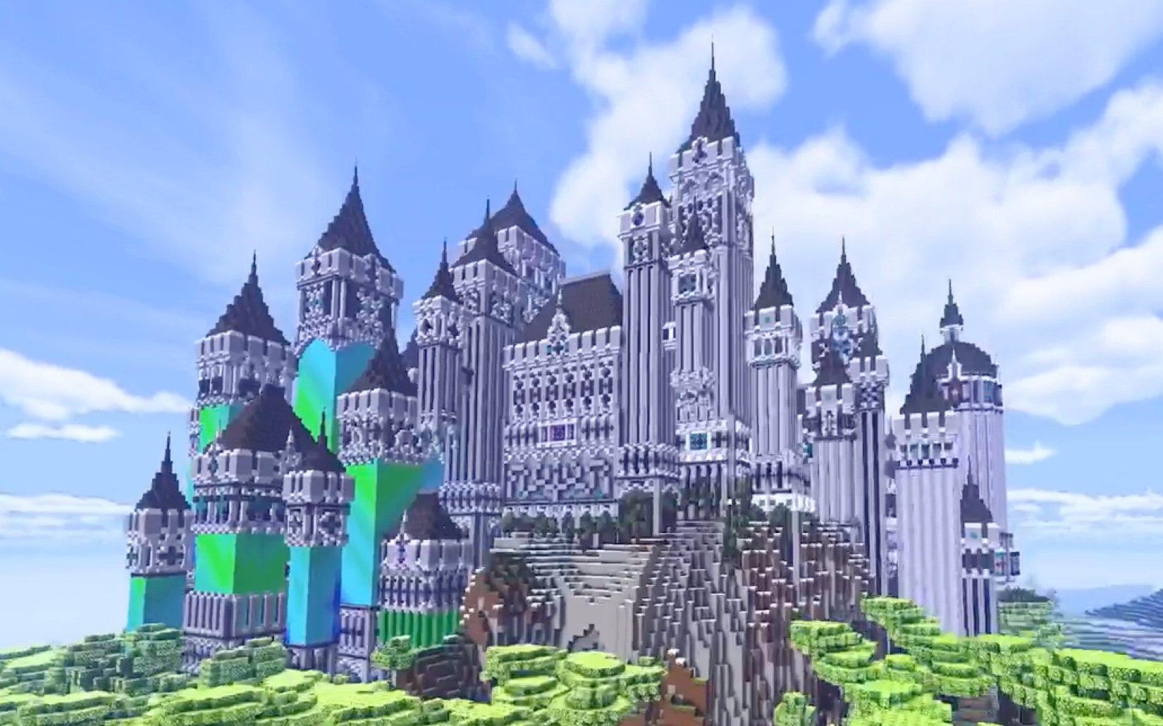 【mc建筑鉴赏】当你尝试用暮色森林的建筑方块建一座史诗城堡_单机