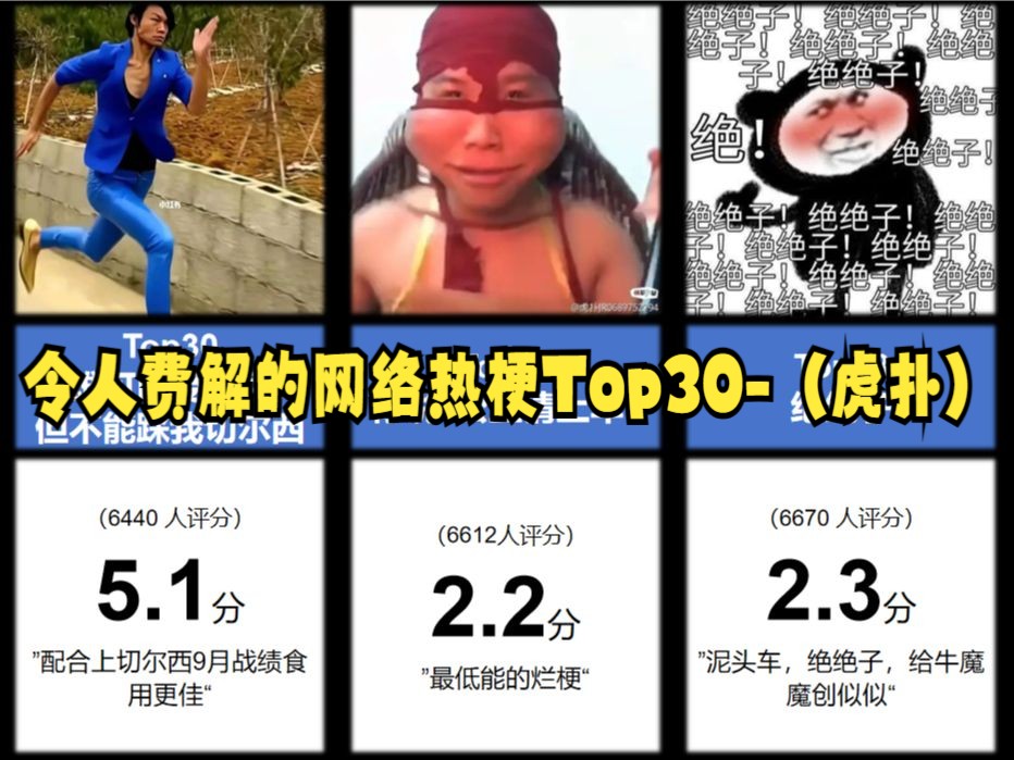 令人费解的网络热梗Top30(虎扑)哔哩哔哩bilibili