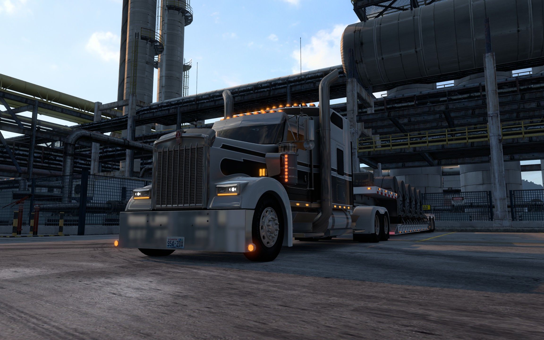 【美洲卡车模拟】 墨西哥山路地图 驾驶肯沃斯w900 皮诺斯- 海岸线矿