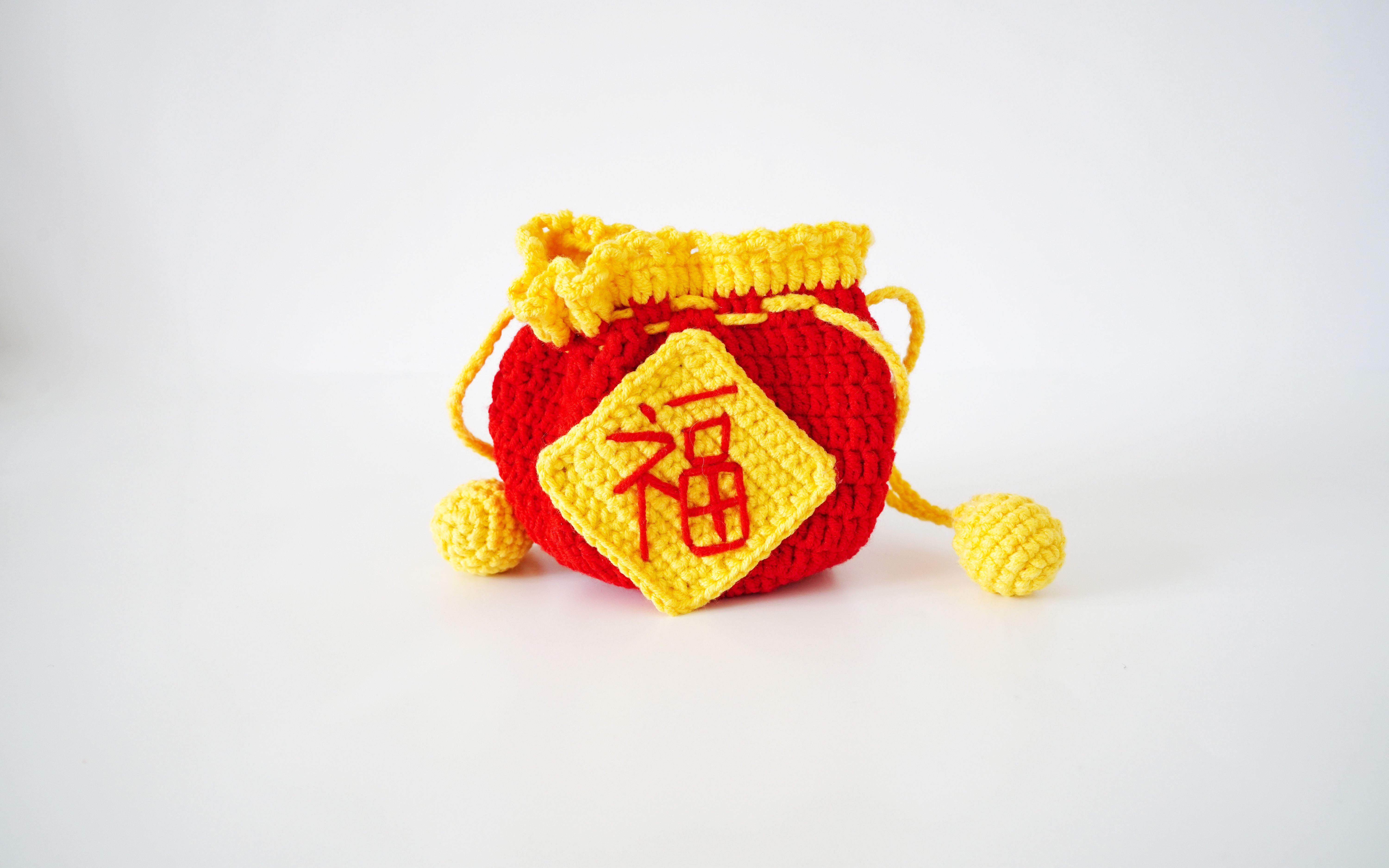 钩针新年福袋零钱包,新的一年福到财到好运到