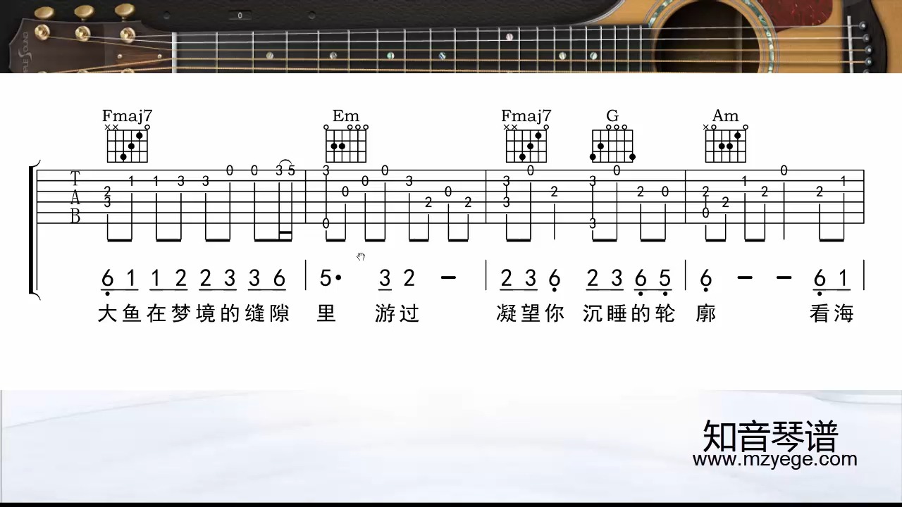 大鱼吉他谱