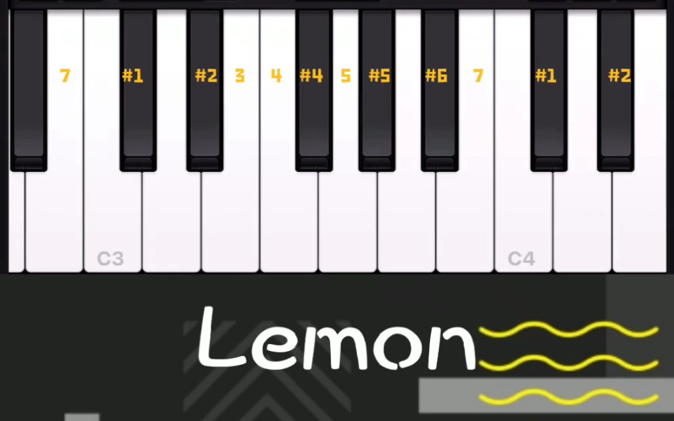 lemon库乐队钢琴键盘教程
