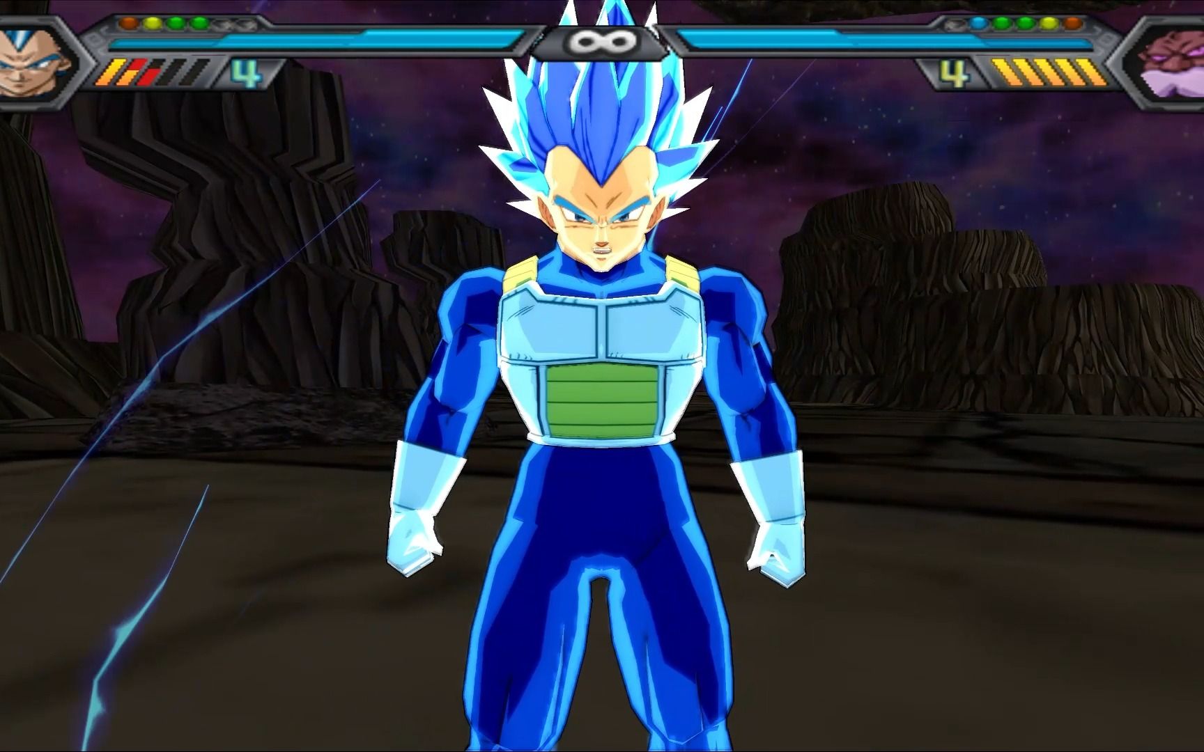 ps2龙珠电光火石3改版bt4 beta12贝吉塔 超蓝,深蓝 技能展示