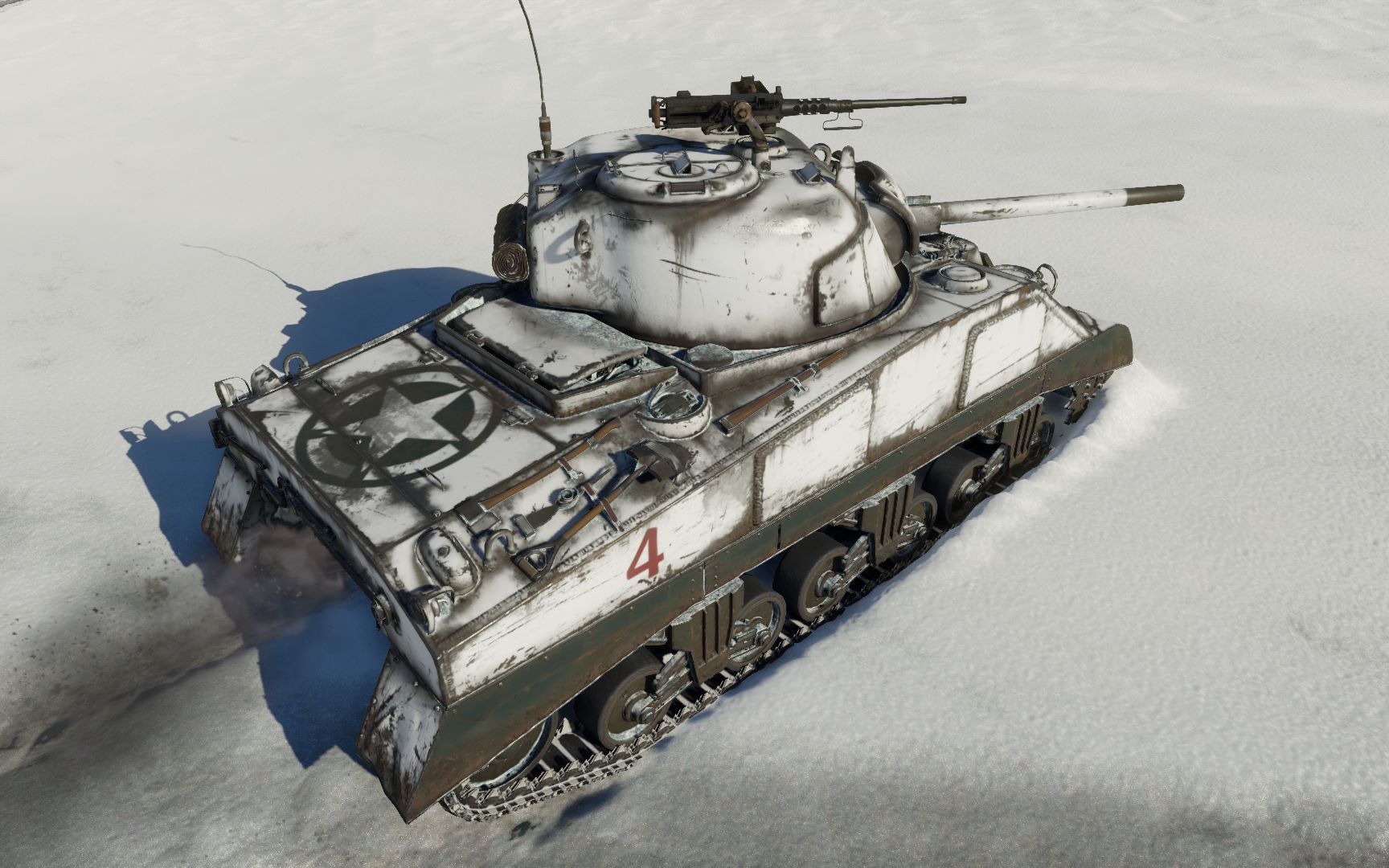 [战争雷霆历史涂装]m4谢尔曼"美国701坦克营——德国1945年一月"_哔哩