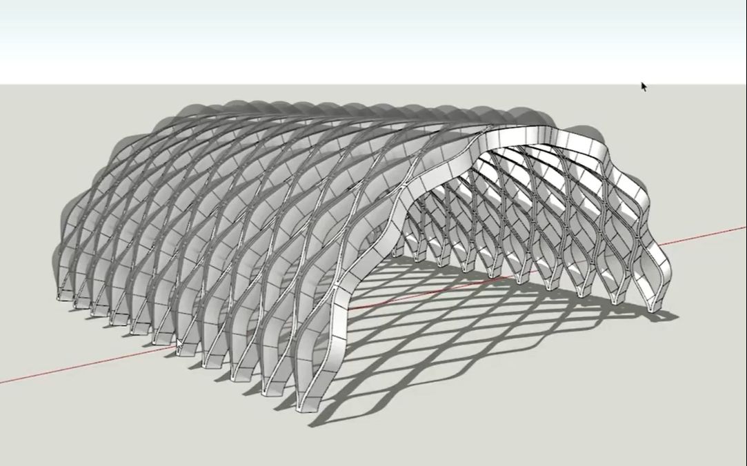 su草图大师 曲面建模案例示意【油管搬运】_哔哩哔哩_bilibili