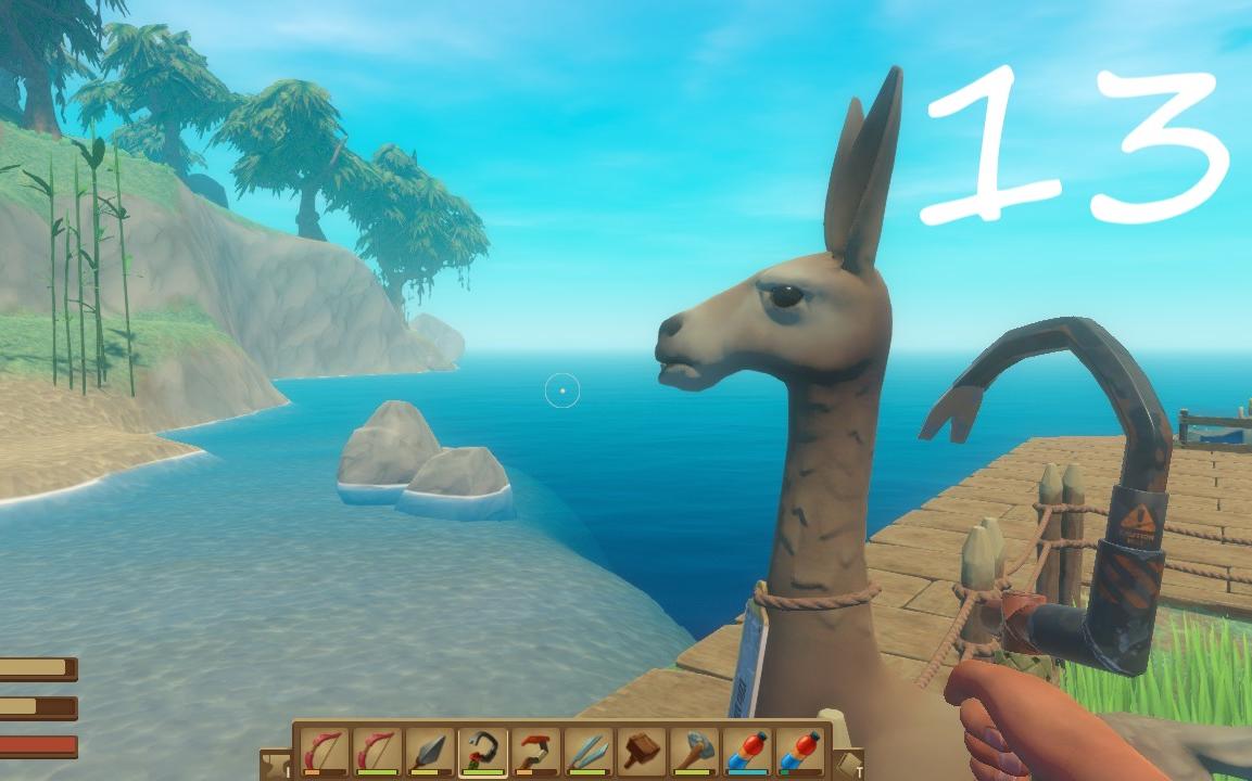 木筏求生raft013往熊岛赶路顺便捕只小羊驼