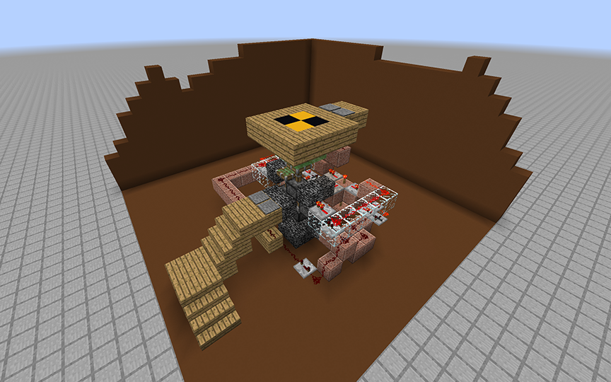 minecraft java edition 2x2x4下吸活塞门