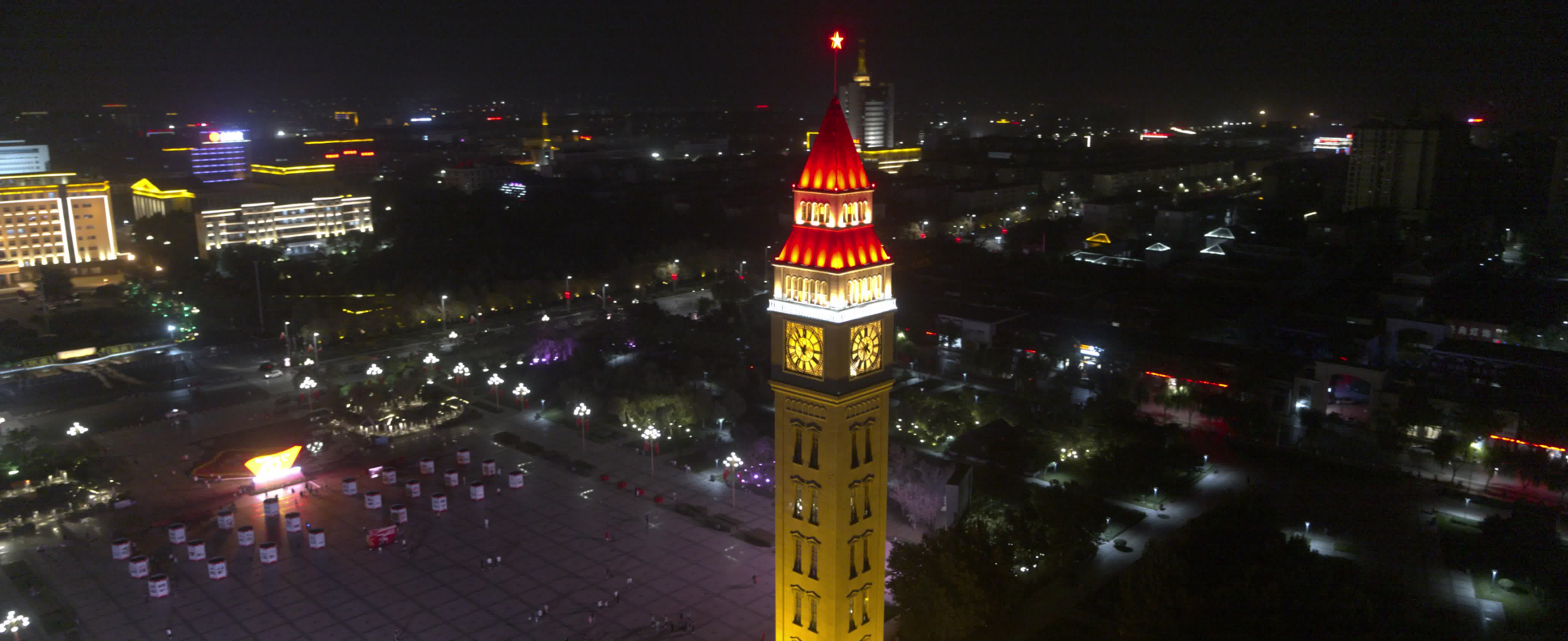 航拍鹤壁世纪广场