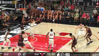 NBA2K22&18克里夫兰骑士队VS96芝加哥公牛队&公牛铁三角VS灭霸詹