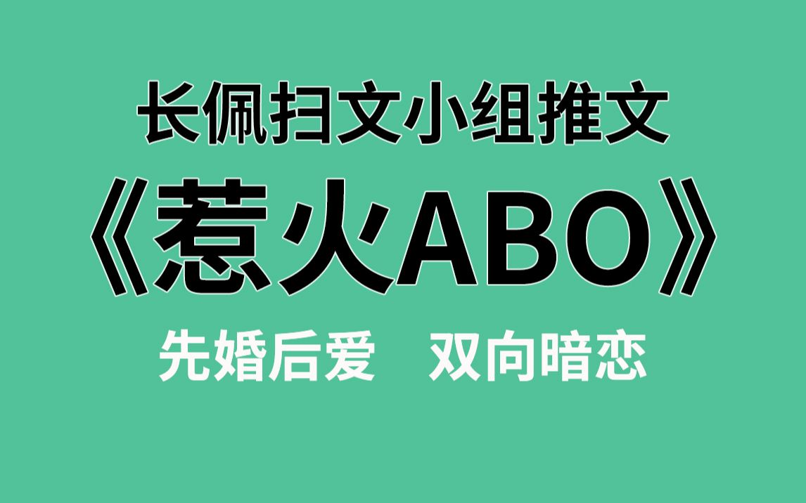 【长佩】推文《惹火ABO》,男人,你这是在玩火!哔哩哔哩bilibili