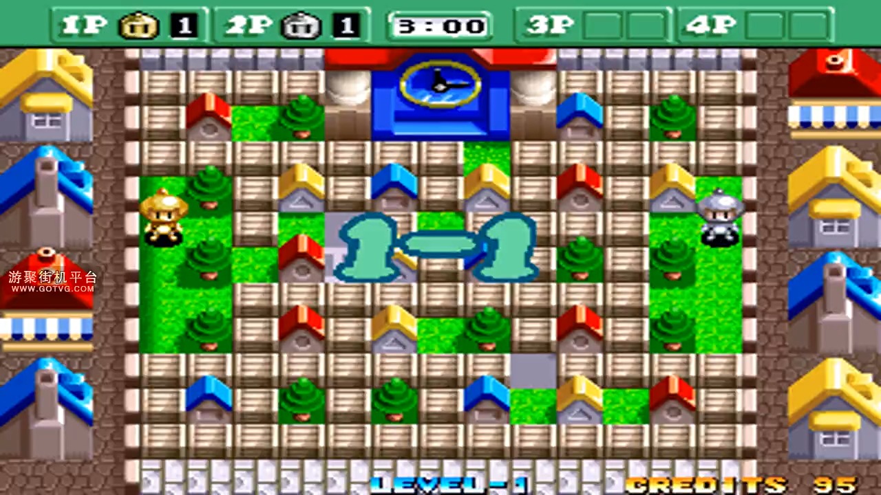 毁童年游戏 炸弹人机皇版 pk对战精彩表演