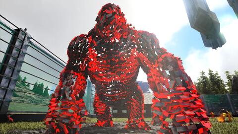 方舟生存进化来世57 带领所有恐龙打boss净化力量型大金刚 哔哩哔哩