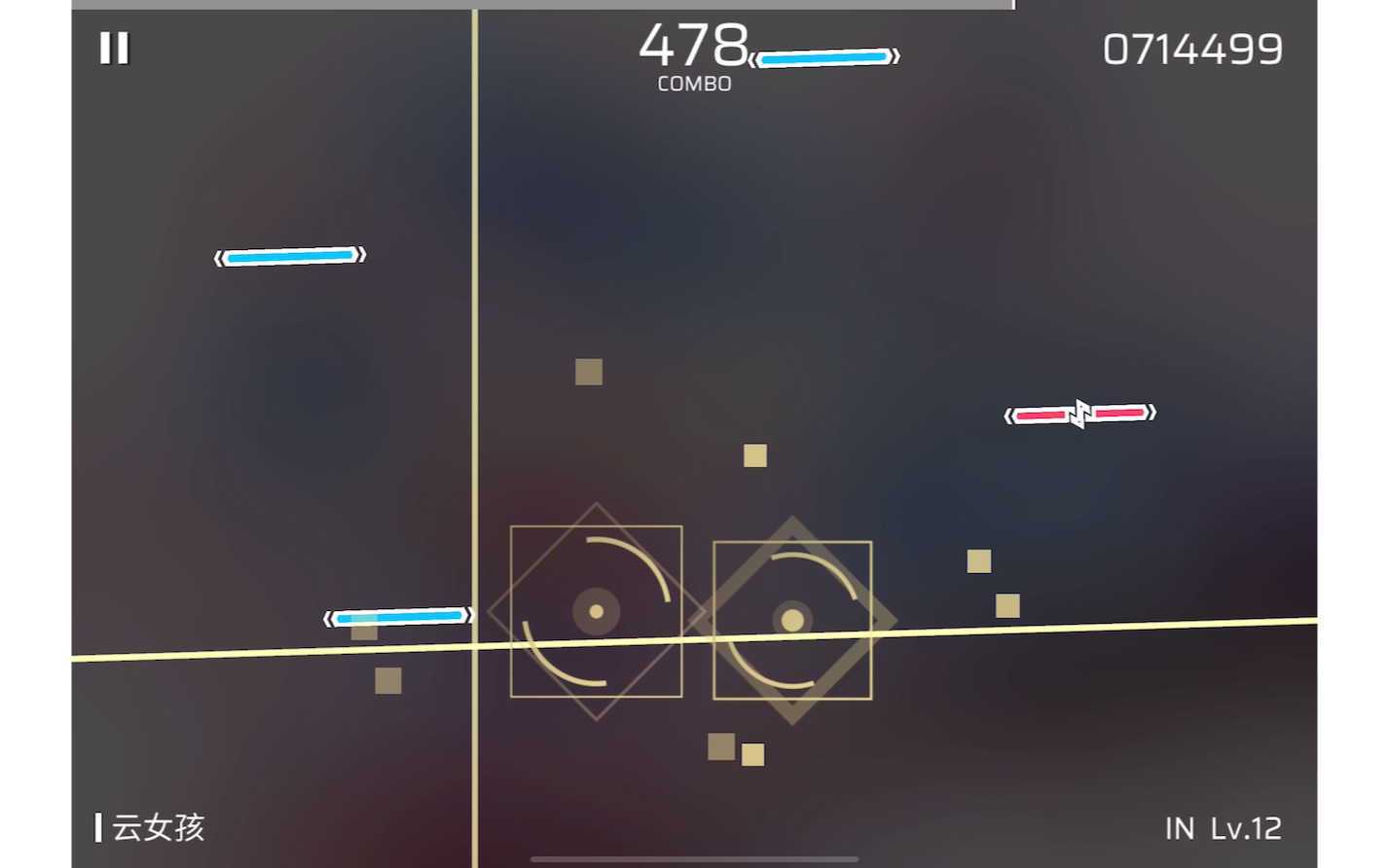 phigros失去了旧谱莫测的判定线所以伪初见收的云女孩新谱in12phi