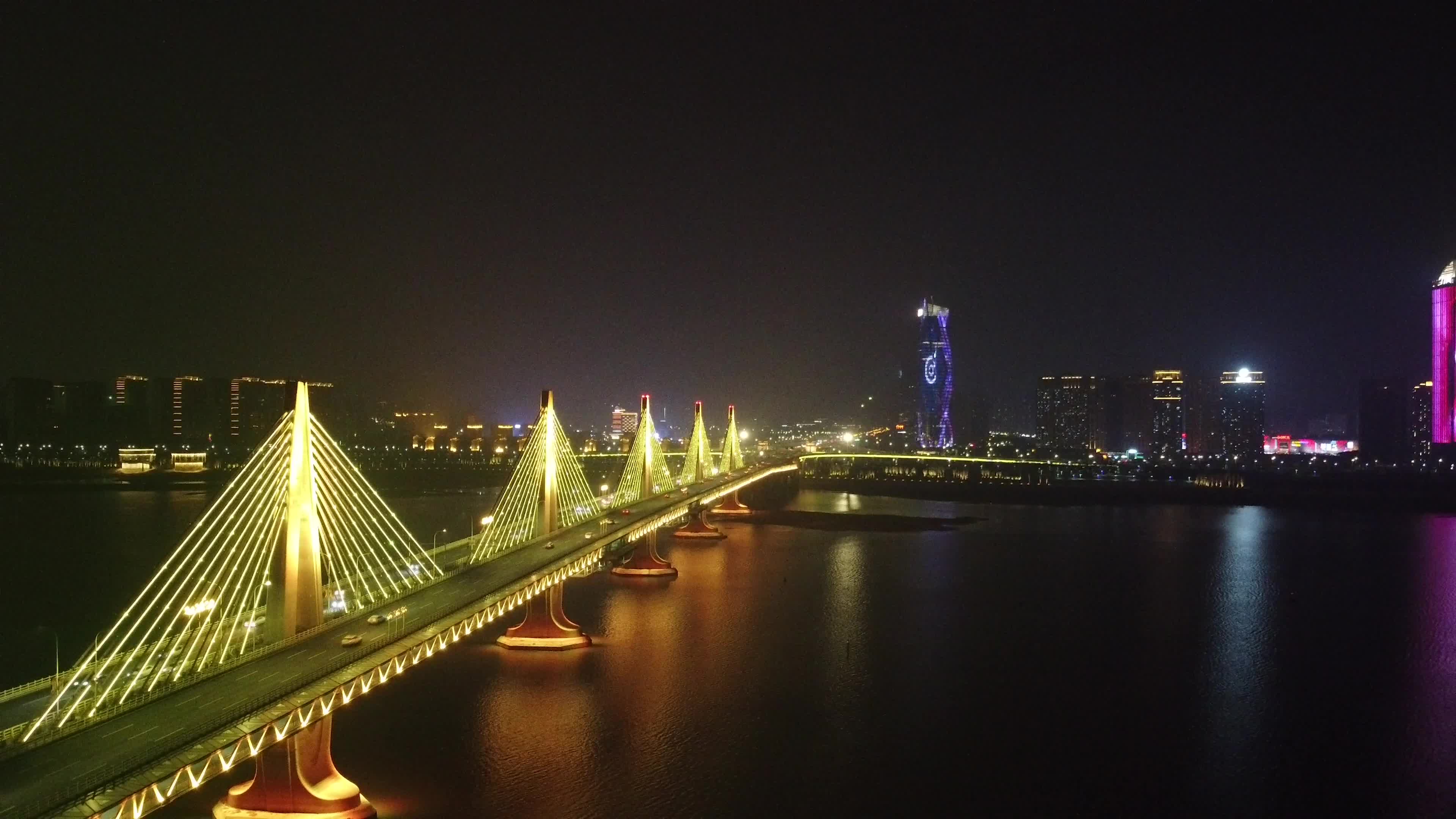 【处女作】mavic mini拍摄的朝阳大桥夜景