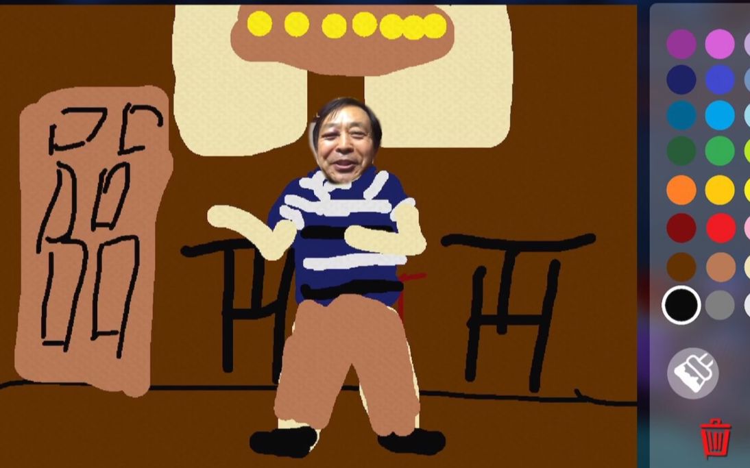 画一个浑元形意太极门掌门人马保国