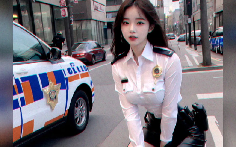 ai绘画#御姐范女警#黑丝高跟大长腿美女