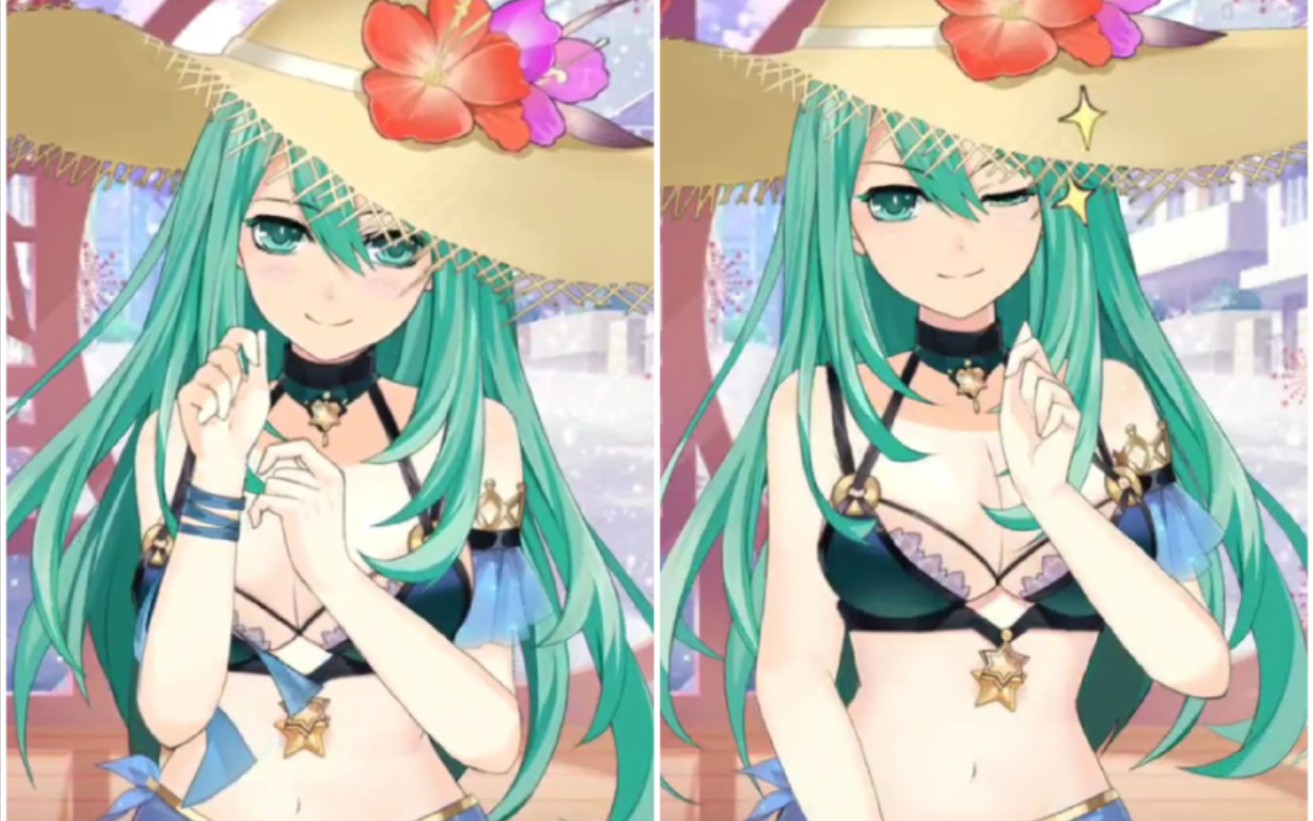 七罪泳装,新普通看板娘变身瞬间 q版