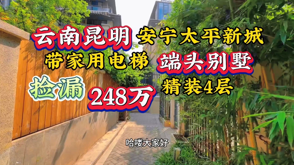 云南昆明捡漏价,248万 全新装修 带家用电梯联排别墅哔哩哔哩bilibili